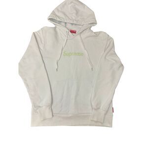Supreme Spain Box Logo Hooded Sweatshirt Stone Hoodie White M